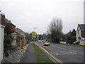 Looking down Bedhampton Hill towards the B2177 roundabout