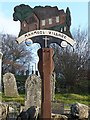 Manmoel village sign