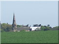 Halsall Church from canal bridge