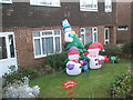 Festive inflatables in Fortunes Way