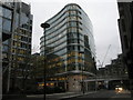 TQ3281 : Triangular office block at London Wall by Basher Eyre