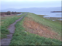 SD1780 : Embankment heading away from Millom. by Andrew Hill