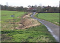 TM0854 : Dead end lane west of Needham Market by Andrew Hill