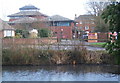 Pond in Needham Market, looking to Mid Suffolk council offices