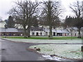 Skirling - houses across the village green