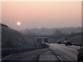 Misty morning, A41, Kings Langley