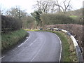 Bend with crash barrier