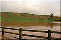 SK6971 : Flooded fields and motocross track by Steve  Fareham