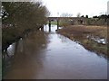 SJ9214 : River Penk in Flood by Stephen Grice