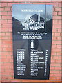 Moorfield Colliery Memorial, Centre plaque