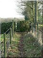 Public footpath by Whetstone Farm