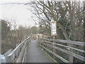 Walkway across the Lon Cob Bach Nature Reserve