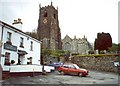 Church of St Anietus, and the London Inn, St Neot