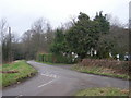 Road junction near The Kennals Farm