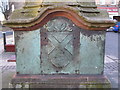 NY9364 : Coat of arms on the west side of the Temperley Memorial Fountain, Market Place by Mike Quinn
