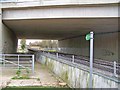Footpath and railway under new bridge
