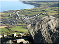 Trefor from a bend in the quarry internal roadway