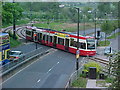 Tram crossing at Gravel Hill