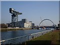 NS5665 : View along the River Clyde to Finnieston by Stephen Sweeney