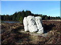 NJ4308 : Carved Rock near Baderonach Hill by Keith Grinsted