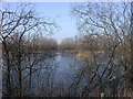 Icy lake beside the A10