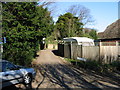 Church Road leading to the church, Northbourne