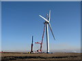 SD8417 : Turbine Tower No 10 under construction by Paul Anderson