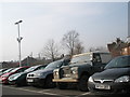 Land Rover in the station car park