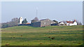 Farm, post mill and TV masts