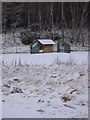 Highland Wildlife Park entrance in snow