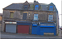 SD9316 : Wonky Shops Littleborough by michael ely