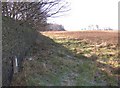 Looking along the old road boundary wall, New Hey Road, Fixby