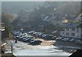 Cars parked at the head of Noss Creek