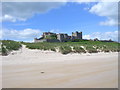 Bamburgh Castle from the beach