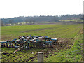 Farm machinery near Lyne Down