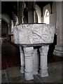 The church of All Saints - baptismal font