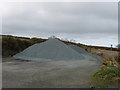 SX1793 : Roadstone storage at Collamoor Head by David Hawgood