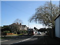 Bus rounds bend by Northwood Lane, North Hayling