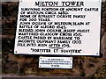 Plaque at Milton Tower