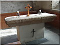 Ancient altar stone at Jacobstow Church