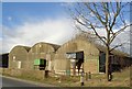 Curved roof Dutch barns on the A60 from Tickhill to Wadworth