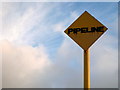Pipeline warning sign, Seahill