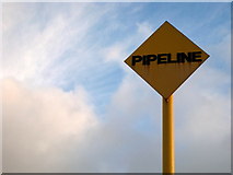 J4482 : Pipeline warning sign, Seahill by Rossographer
