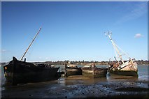 TM2038 : Old boats in the River Orwell by Bob Jones