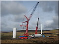 SD8317 : Scout Moor Wind Farm under construction by Paul Anderson