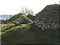 The walls and ditch of Auchen Castle