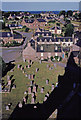 Graveyard from tower of Dornoch Cathedral, Sutherland