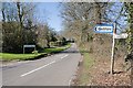 Looking along Groves Down from its junction with Romsey Road, West Wellow