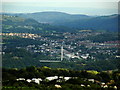 Chartist Bridge and Blackwood from Pen-Y-Fan