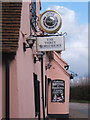 Detail of the Three Horseshoes pub, Fordham